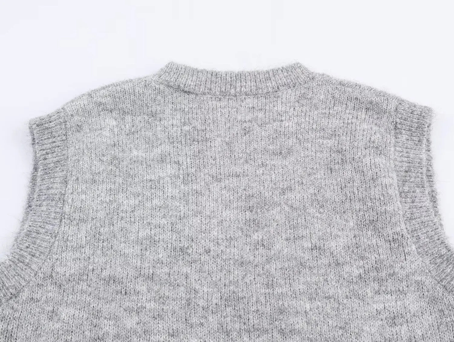 Women Autumn Korean Style Floral Jacquard Crew Neck Knitted Vest Top Bella Mia