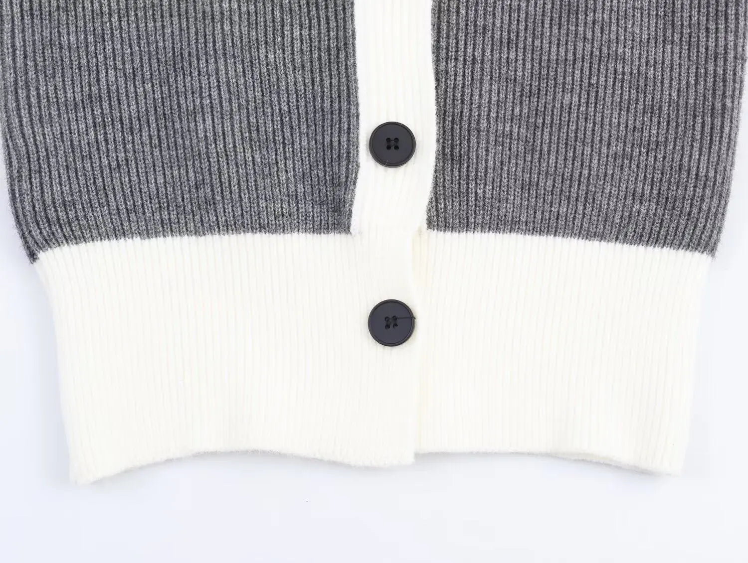 Autumn Women Casual Loose All Matching Color Stitching Knitted Cardigan Bella Mia