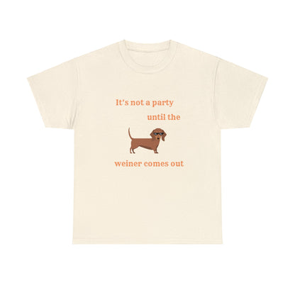 Dachshund Weiner Party Short Sleeve Tee
