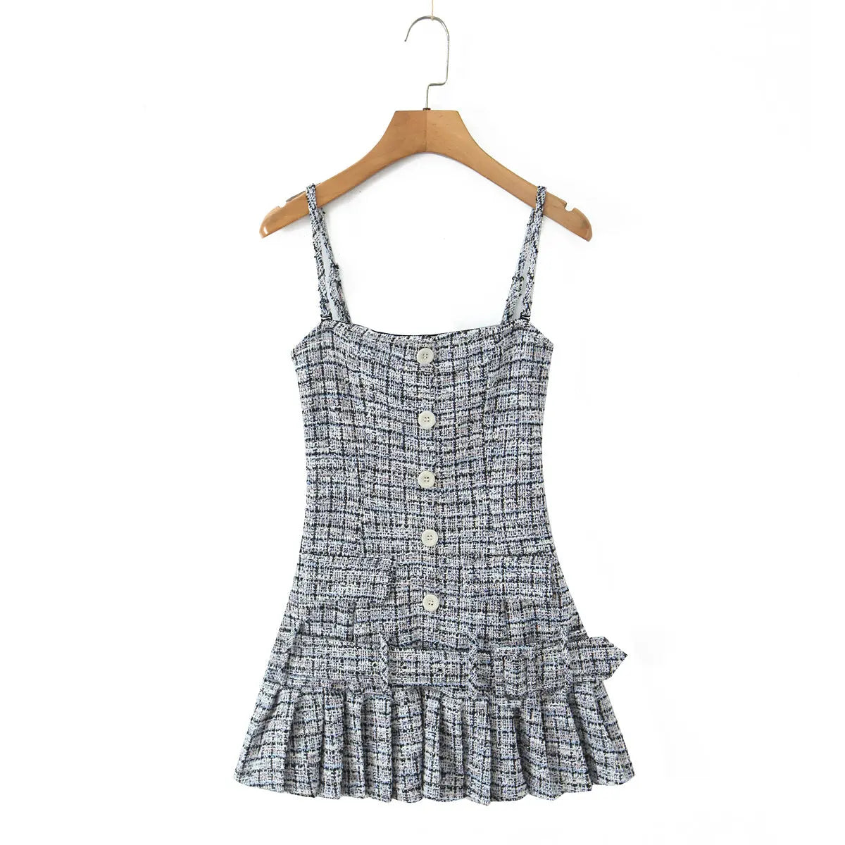 Women Sexy Classic Belt Buckle Tube Top Detachable Knitted Cami Dress Bella Mia