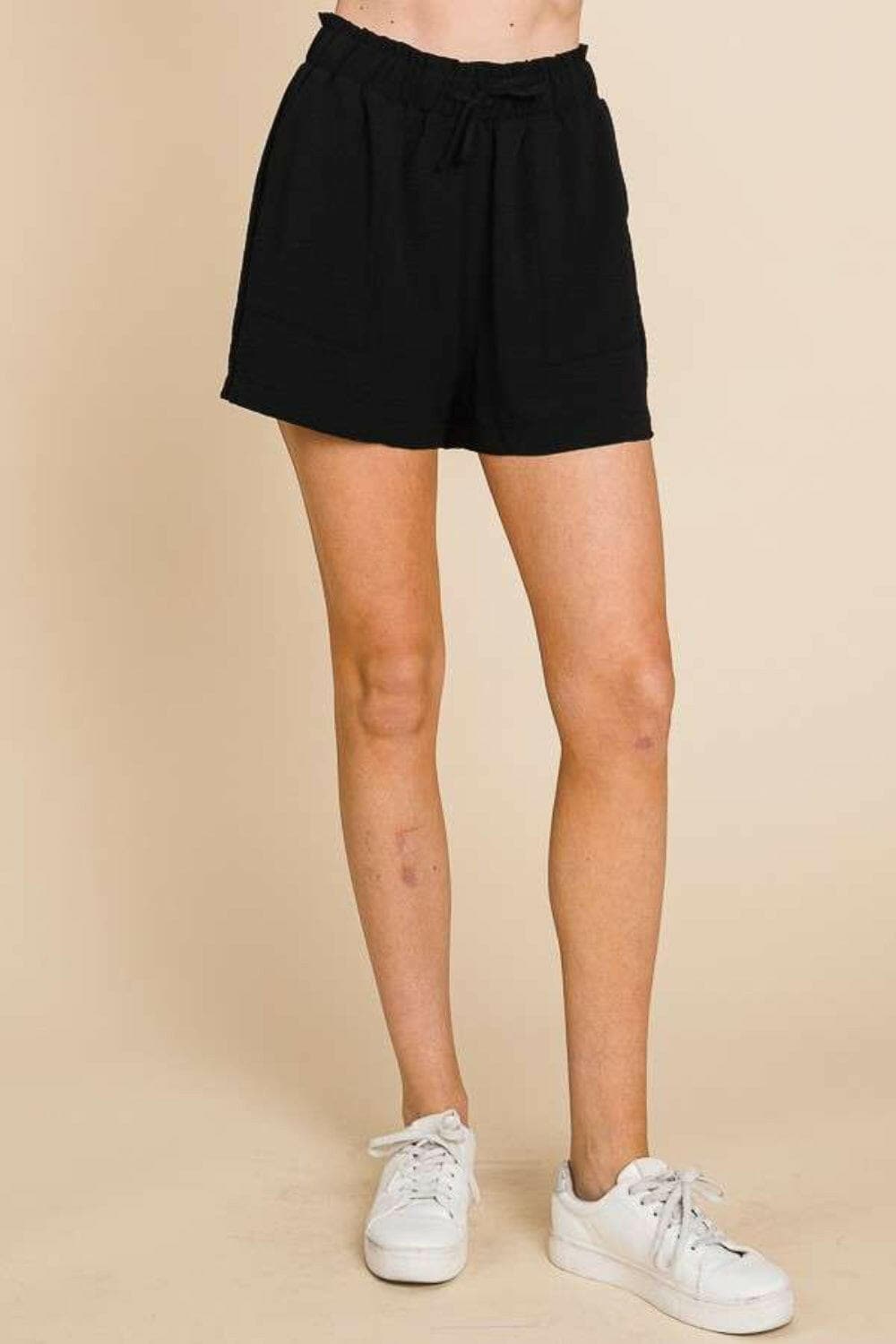 Culture Code High Waist Paper bag Shorts.