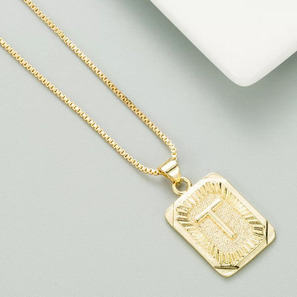 Golden Glow Initial Necklace - Letter Talia Collection Coco’s Tee Boutique