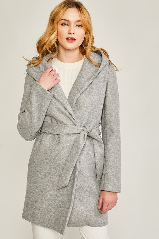 JQ cozy belted fleece coat