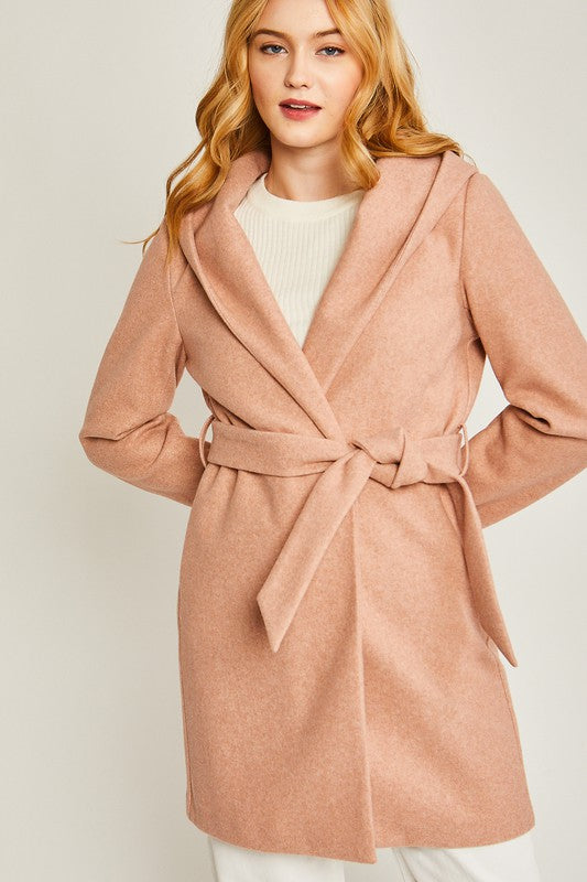 JQ cozy belted fleece coat