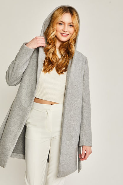 JQ cozy belted fleece coat