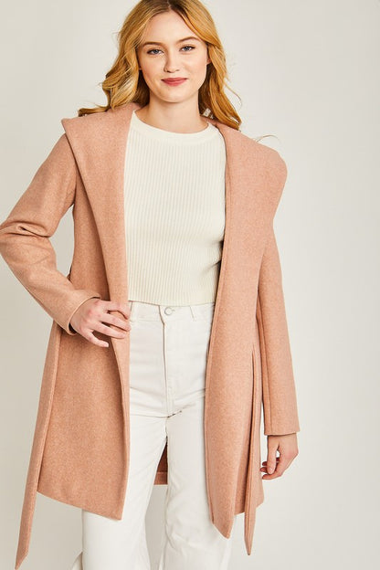 JQ cozy belted fleece coat