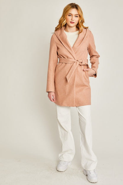 JQ cozy belted fleece coat