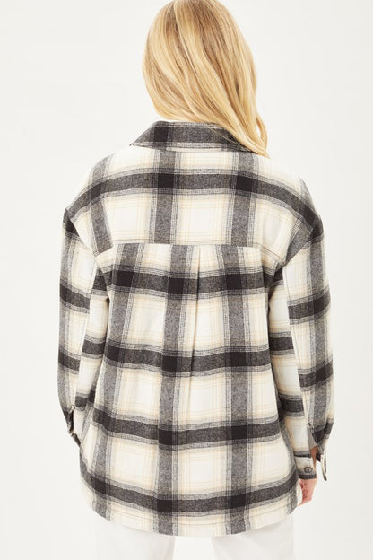 Plaid Sherpa Lined Jacket