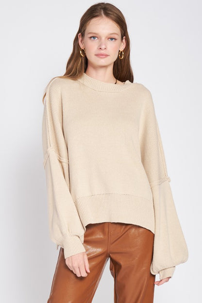 Cozy chic oversized long sleeve sweater