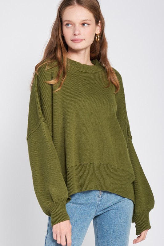 Cozy chic oversized long sleeve sweater