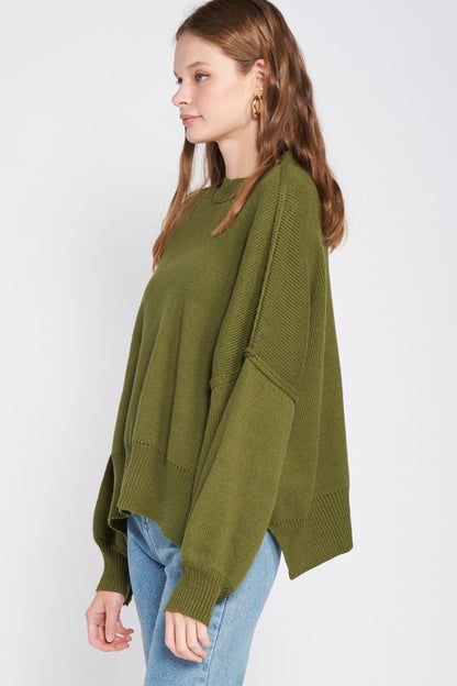 Cozy chic oversized long sleeve sweater