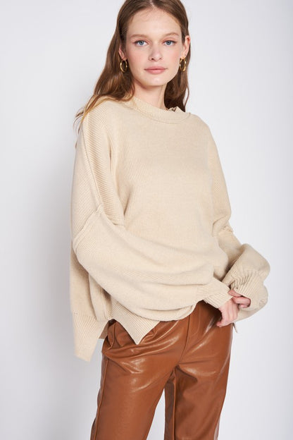 Cozy chic oversized long sleeve sweater