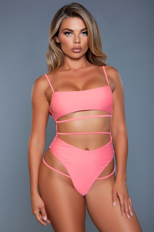 Venetia Strappy One-Piece Swimsuit – Peach Perfection Coco’s Tee Boutique