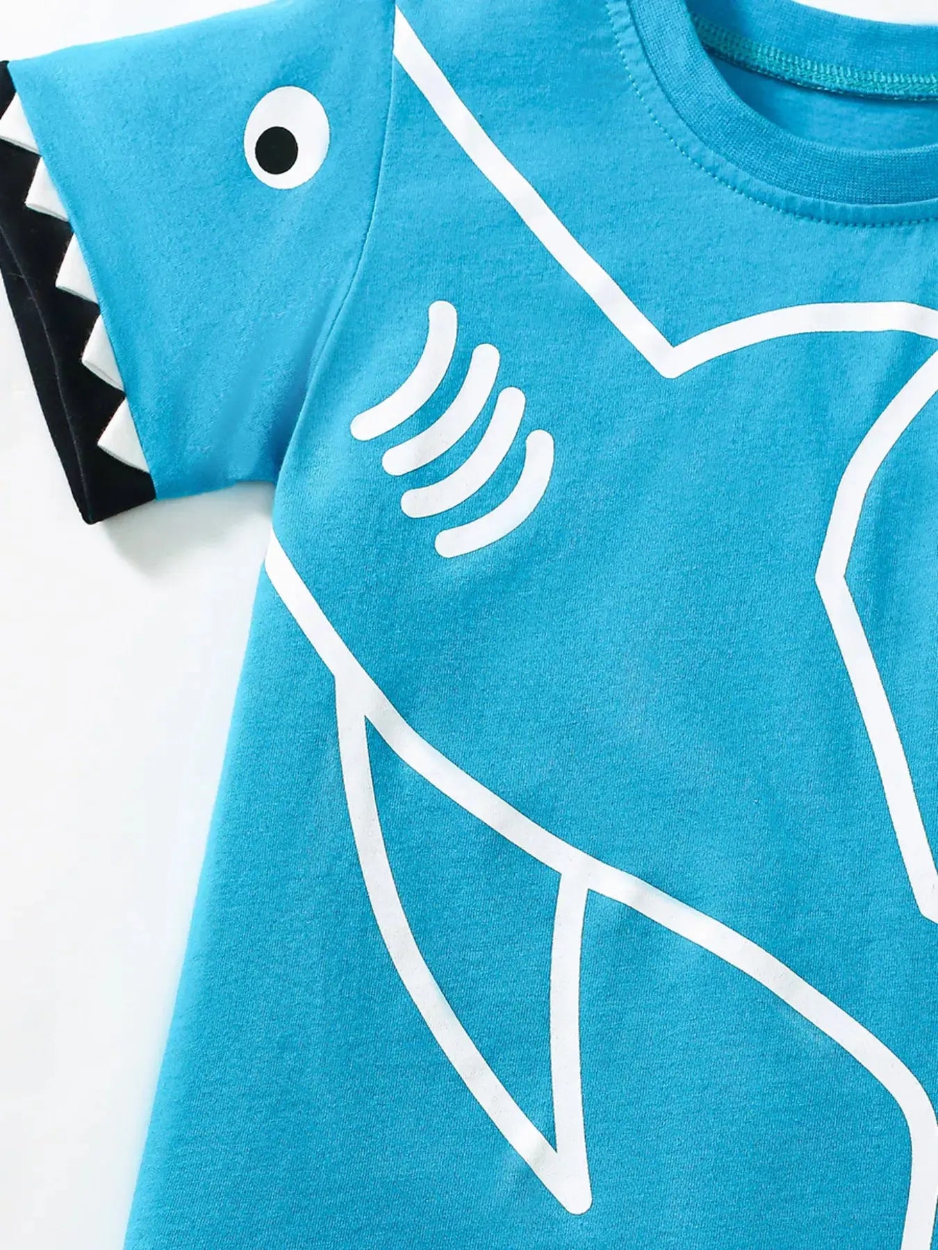 Children's Shark Graphic Tee & Shorts Set Simply Love
