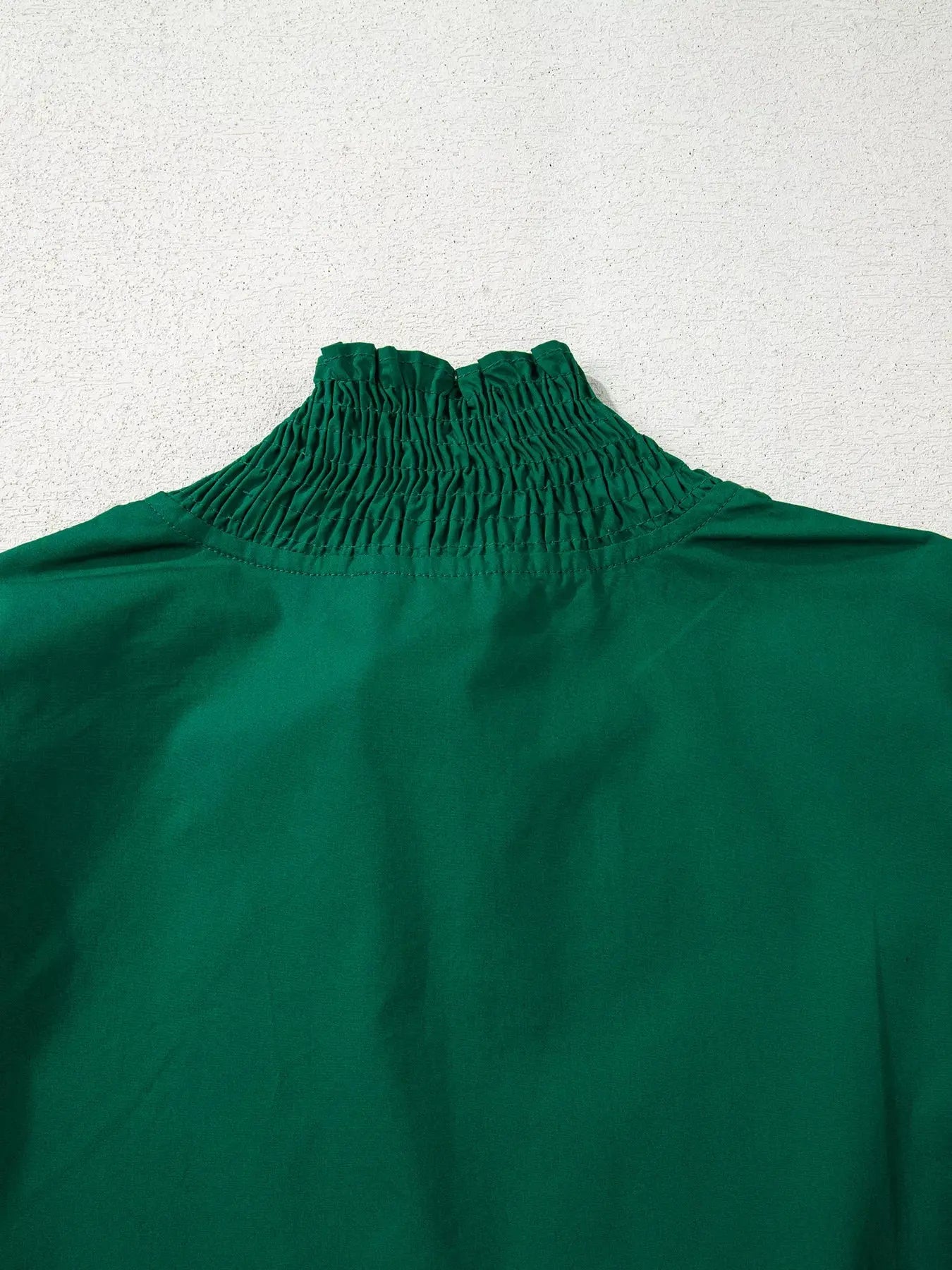 Puffy Flounce Sleeve Leopard Trim V Neck Blouse Simply Love