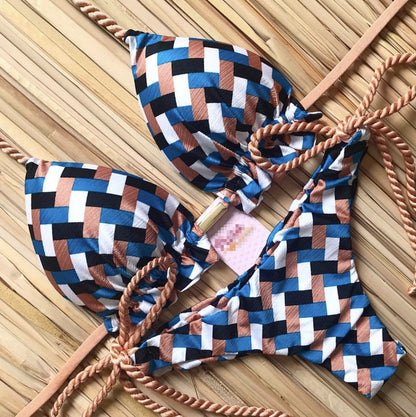Printed Bikini Tied Swimsuit