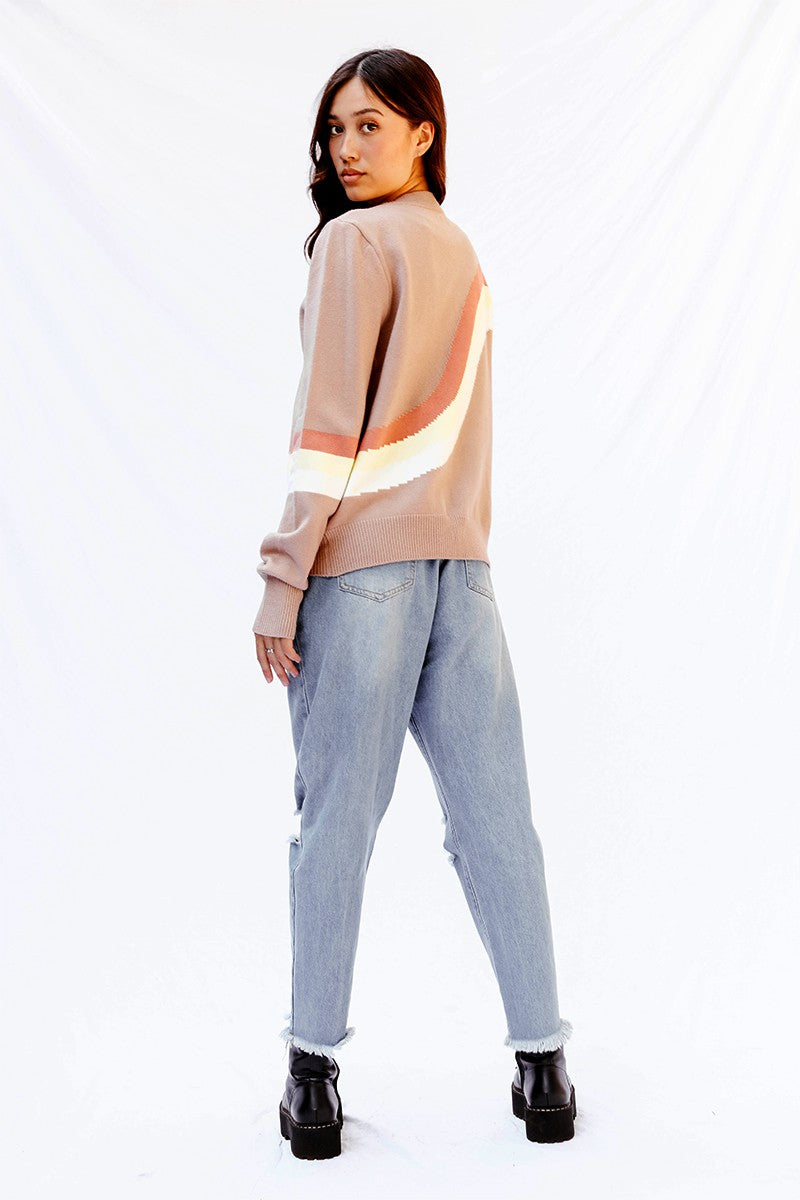 Retro stripe sweater Miss Sparkling