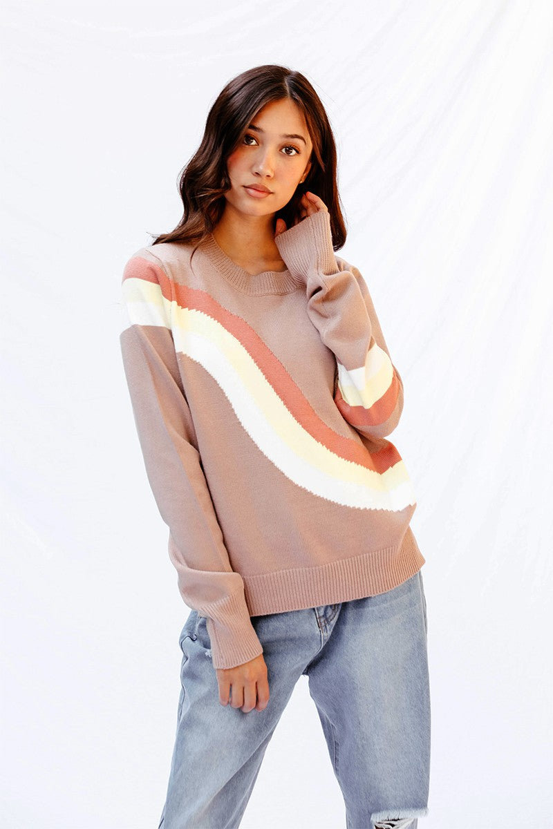 Retro stripe sweater Miss Sparkling