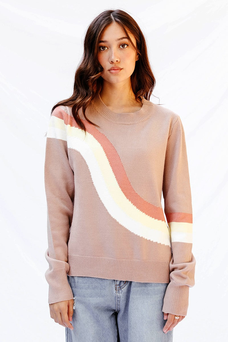 Retro stripe sweater Miss Sparkling