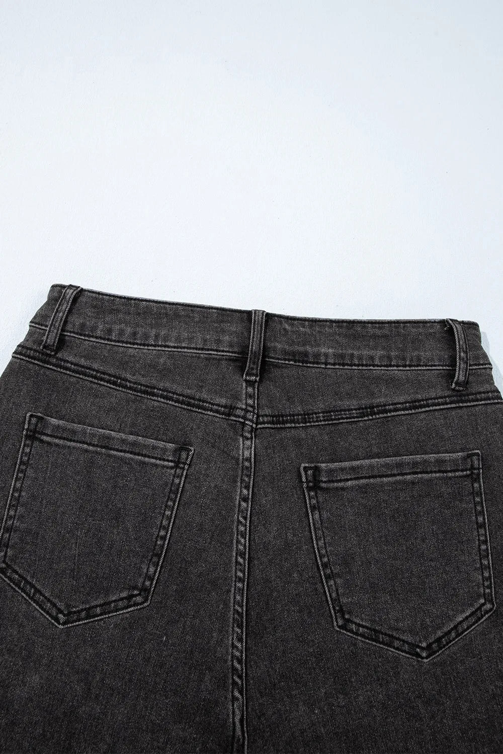 Simply Love: Raw Hem High-Waist Denim Shorts
