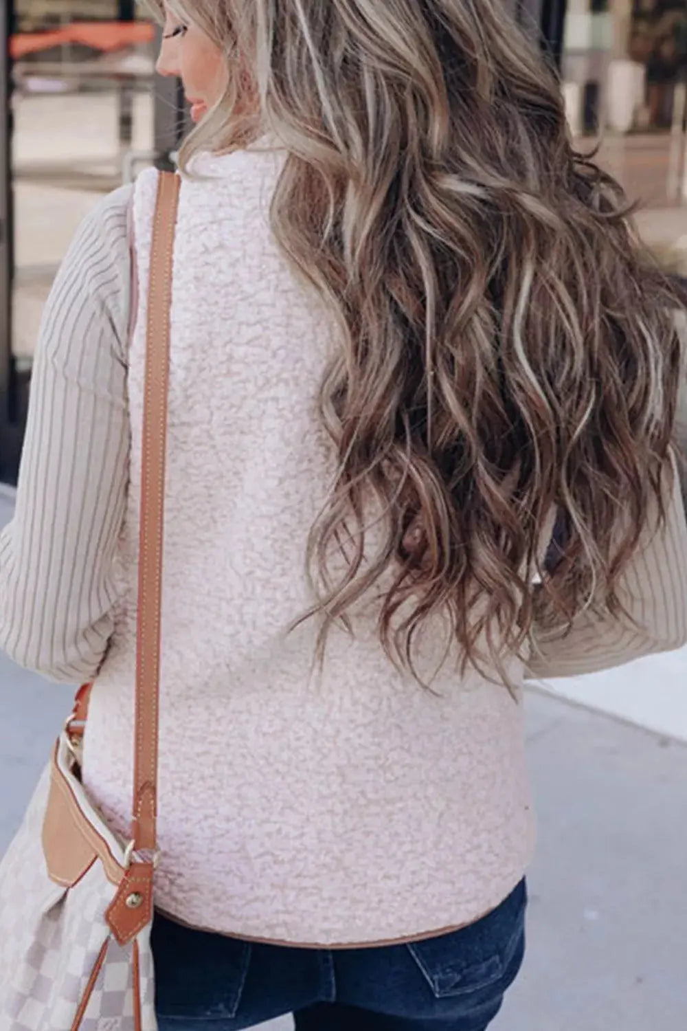 Quilted Sherpa-Lined Vest Coat Simply Love