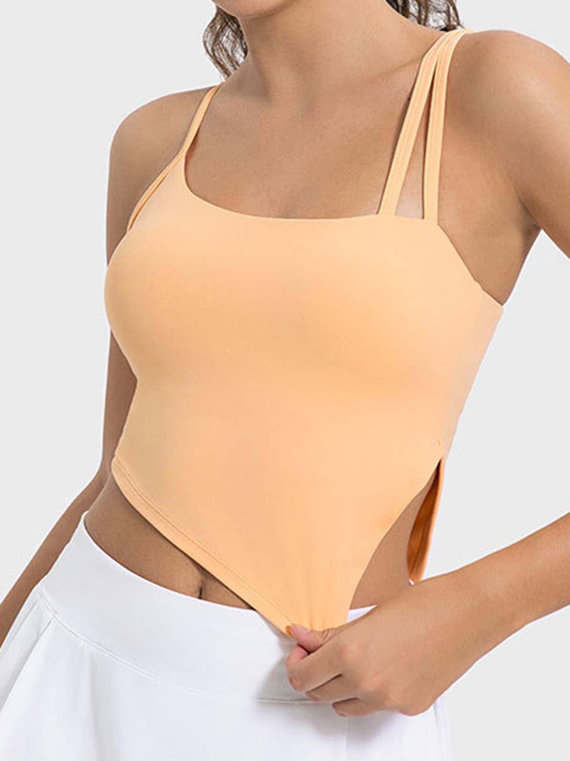 Slit Asymmetrical Neck Active Cami.