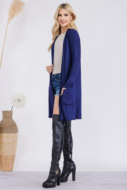 Celeste versatile open front cardigan with cozy pockets