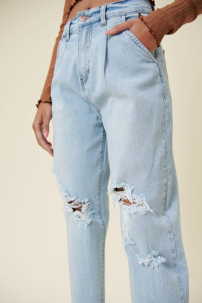 Distressed Slouchy Jeans