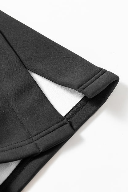 Cozy black thermal flare pants