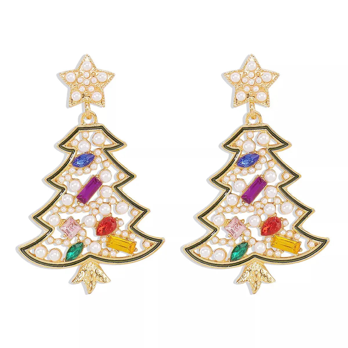 Christmas Tree Dangle Earrings Simply Love