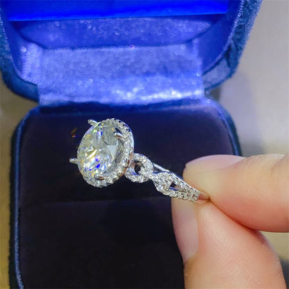 Stunning 3 Carat Moissanite Ring in 925 Sterling Silver