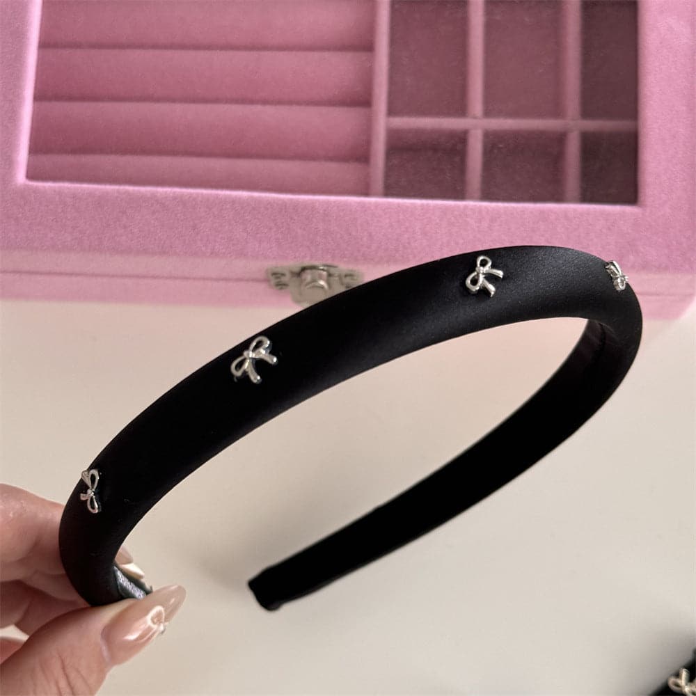 Alloy Bow Trim Headband.