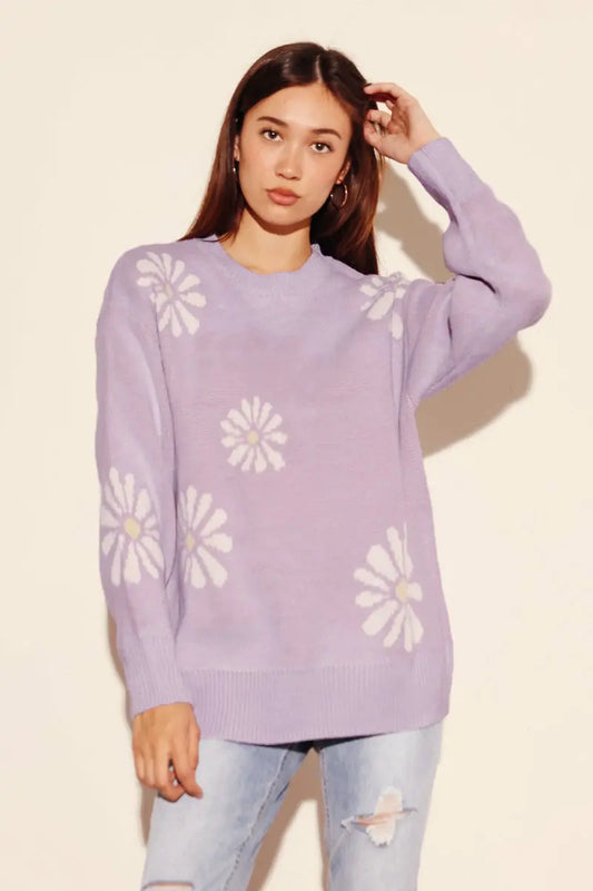 Daisy flower sweater Miss Sparkling