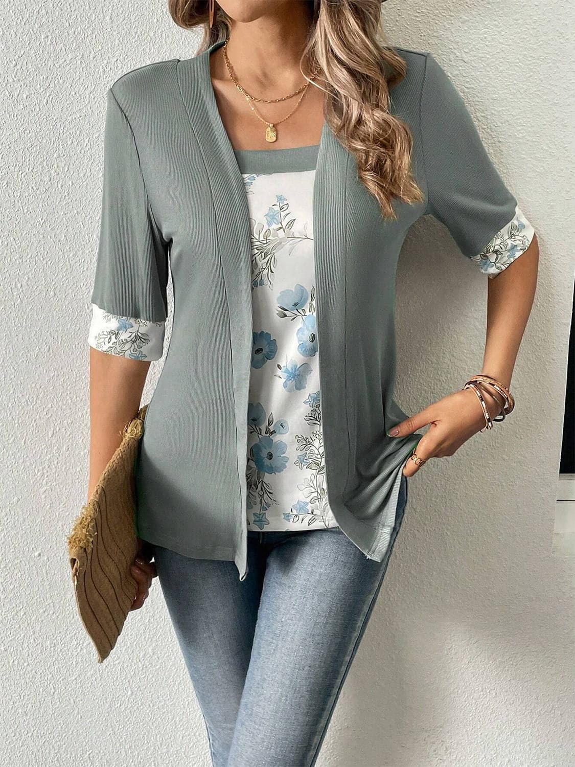 Printed Half Sleeve Top.