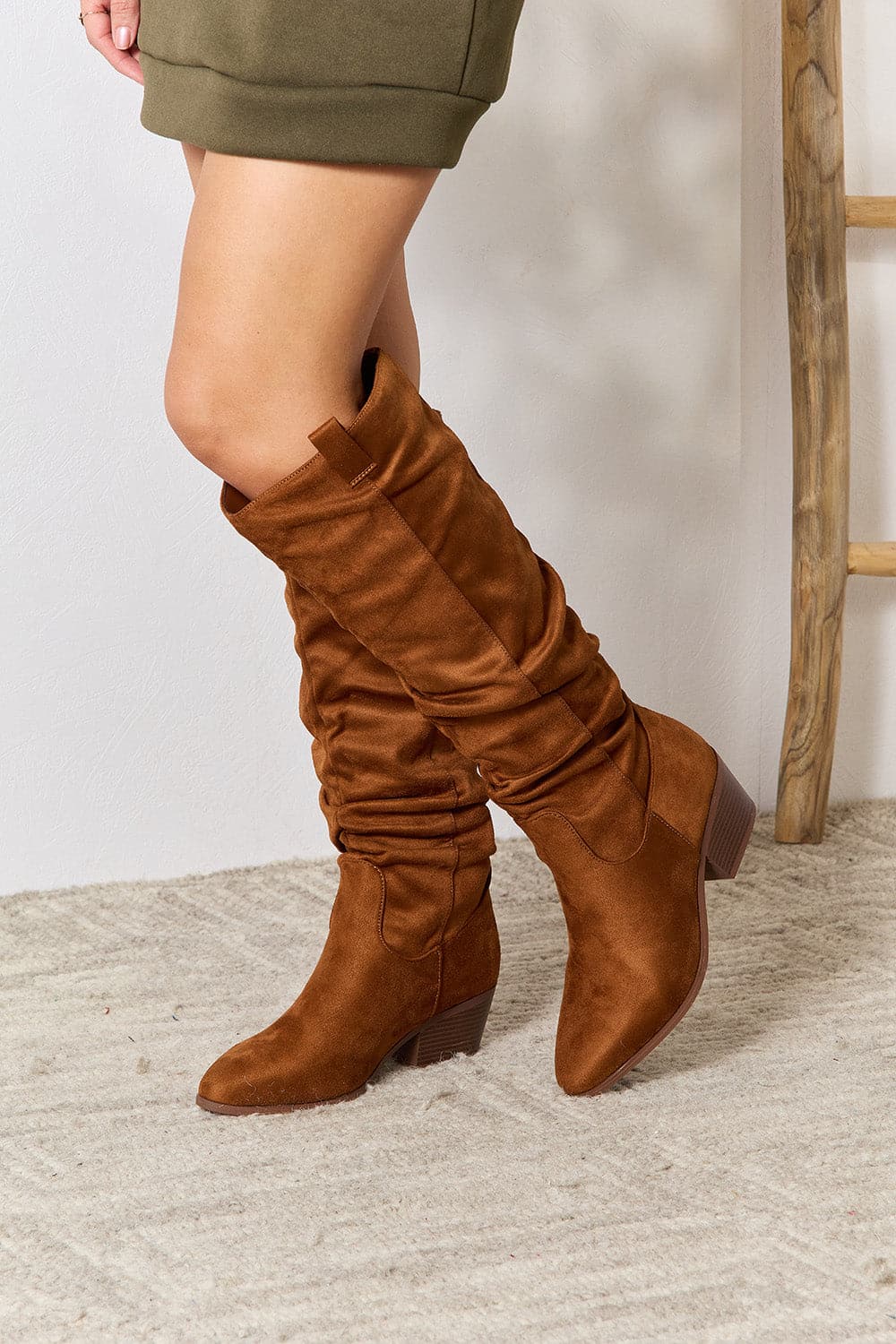 East Lion Corp Block Heel Knee High Boots.