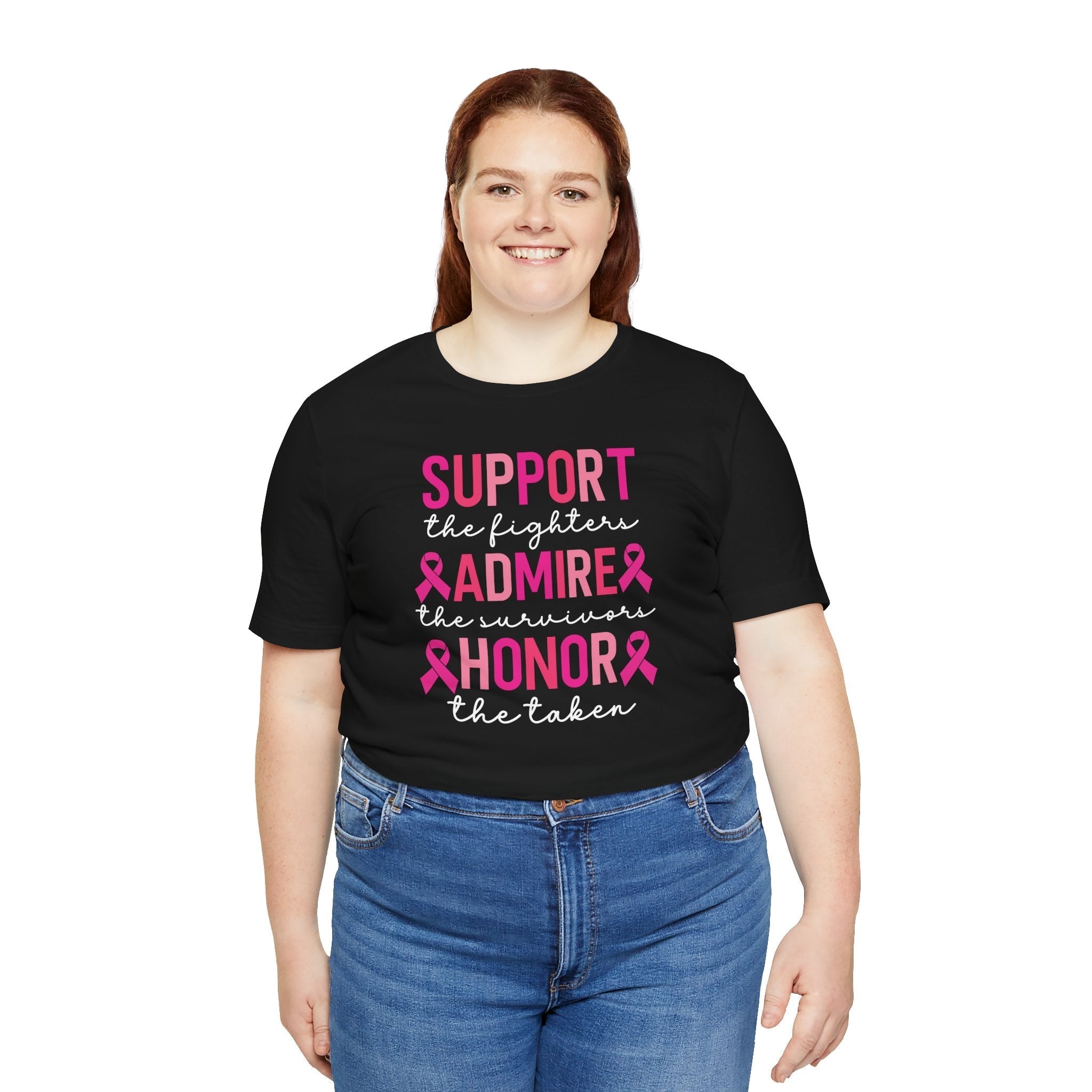 Support Honor Admire Cancer Awareness Tee Unisex Short Sleeve Shirt For Fighters Survivors And The Taken Coco’s Tee Boutique