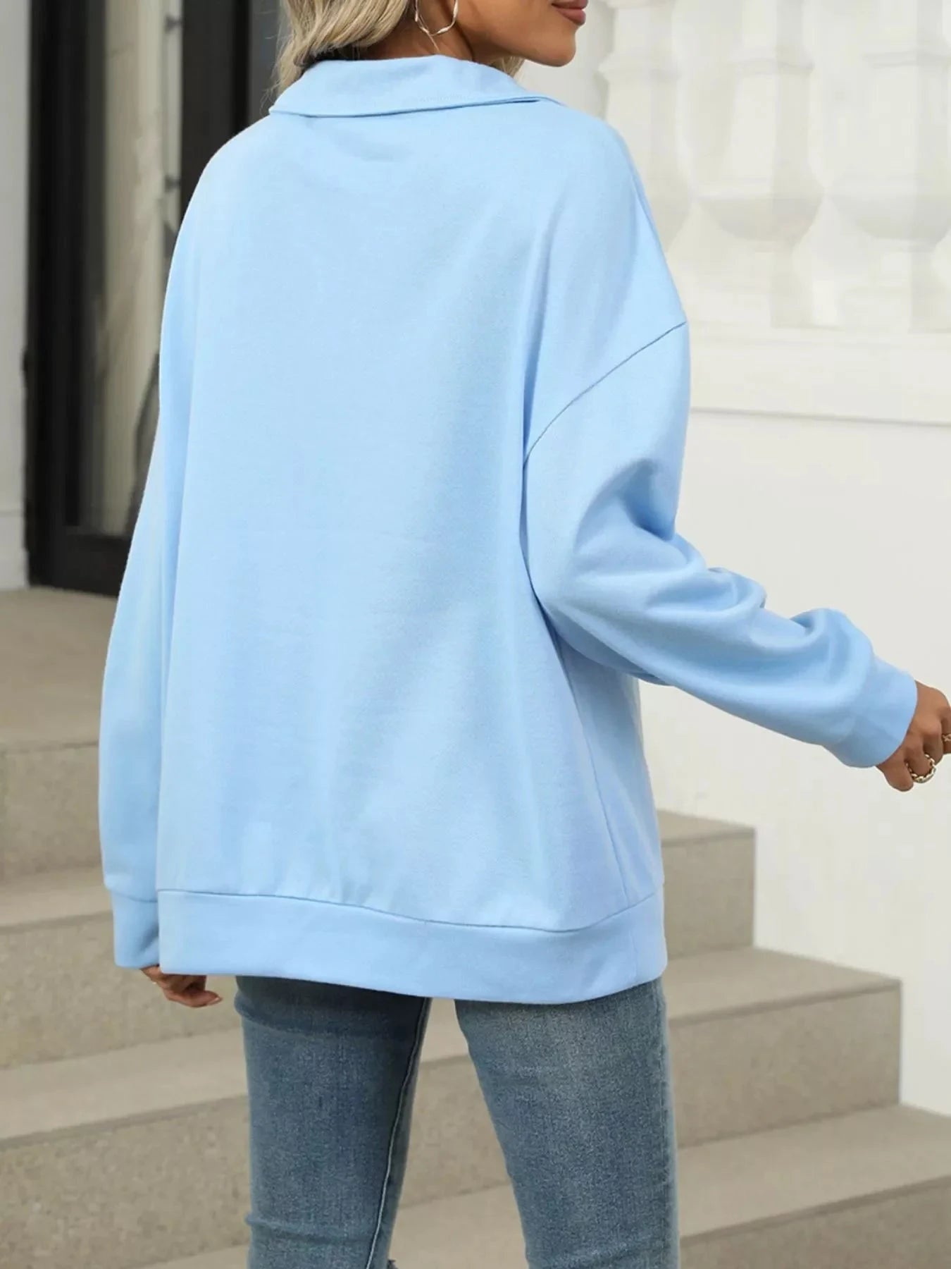 Johnny Collar Long Sleeve Sweatshirt Coco’s Tee Boutique