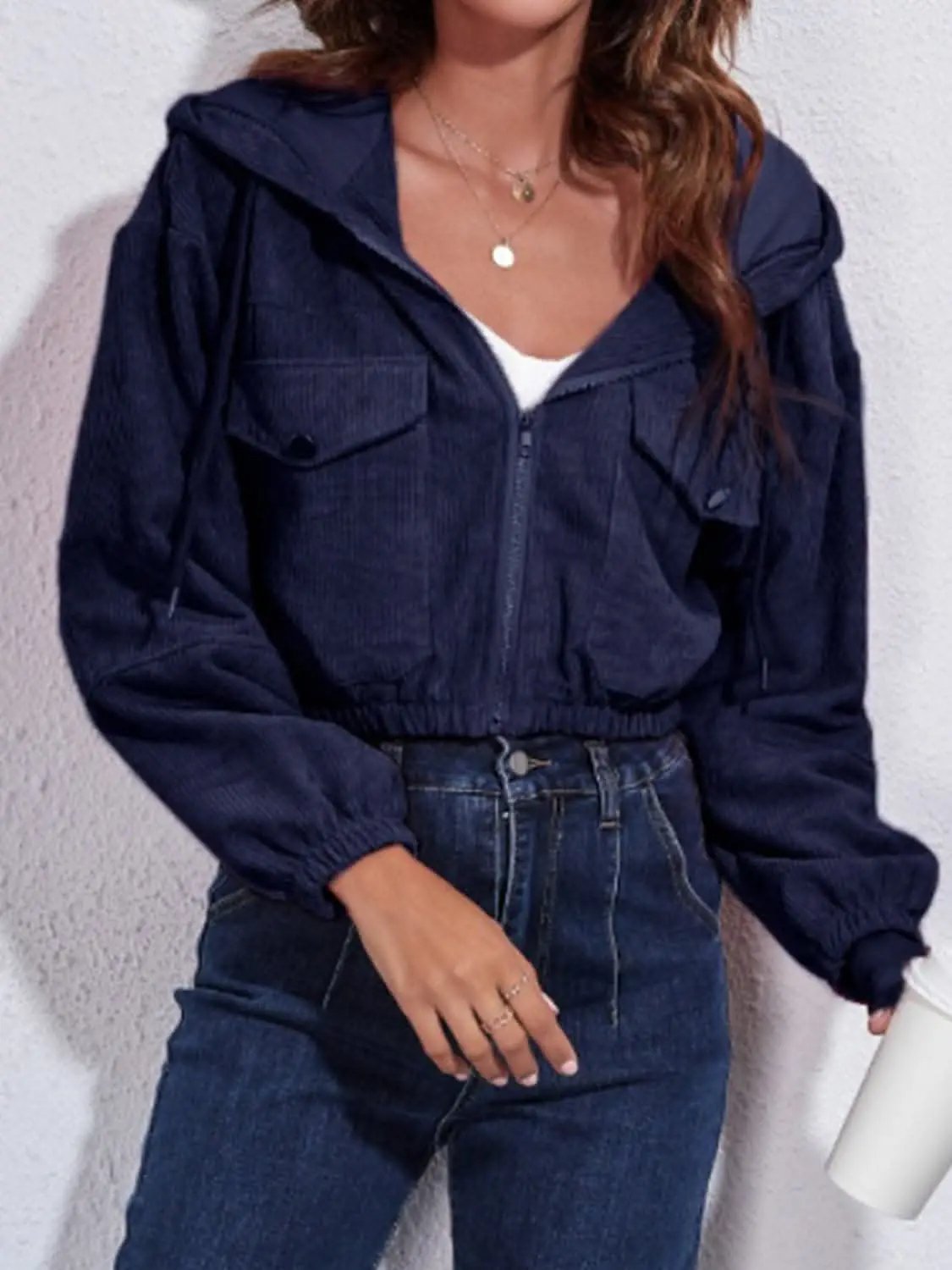 Cozy hooded jacket with pockets - Love Salve 