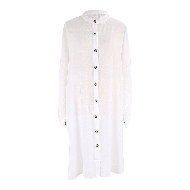 Tencel Bamboo Shirt Cardigan Beach Jacket Beach Cover Up Vacation Swimsuit Outerwear Sun Protection Clothing Bella Mia