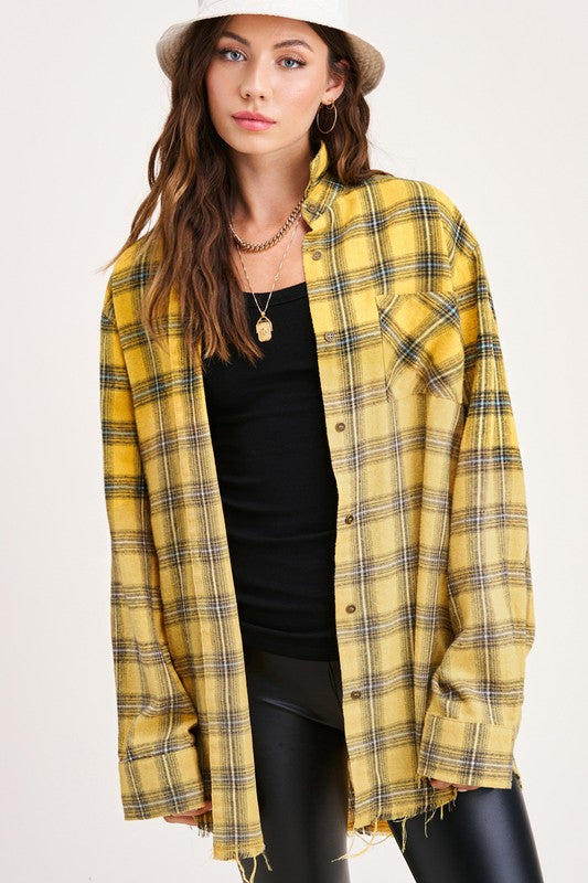 Vintage plaid button-up shirt