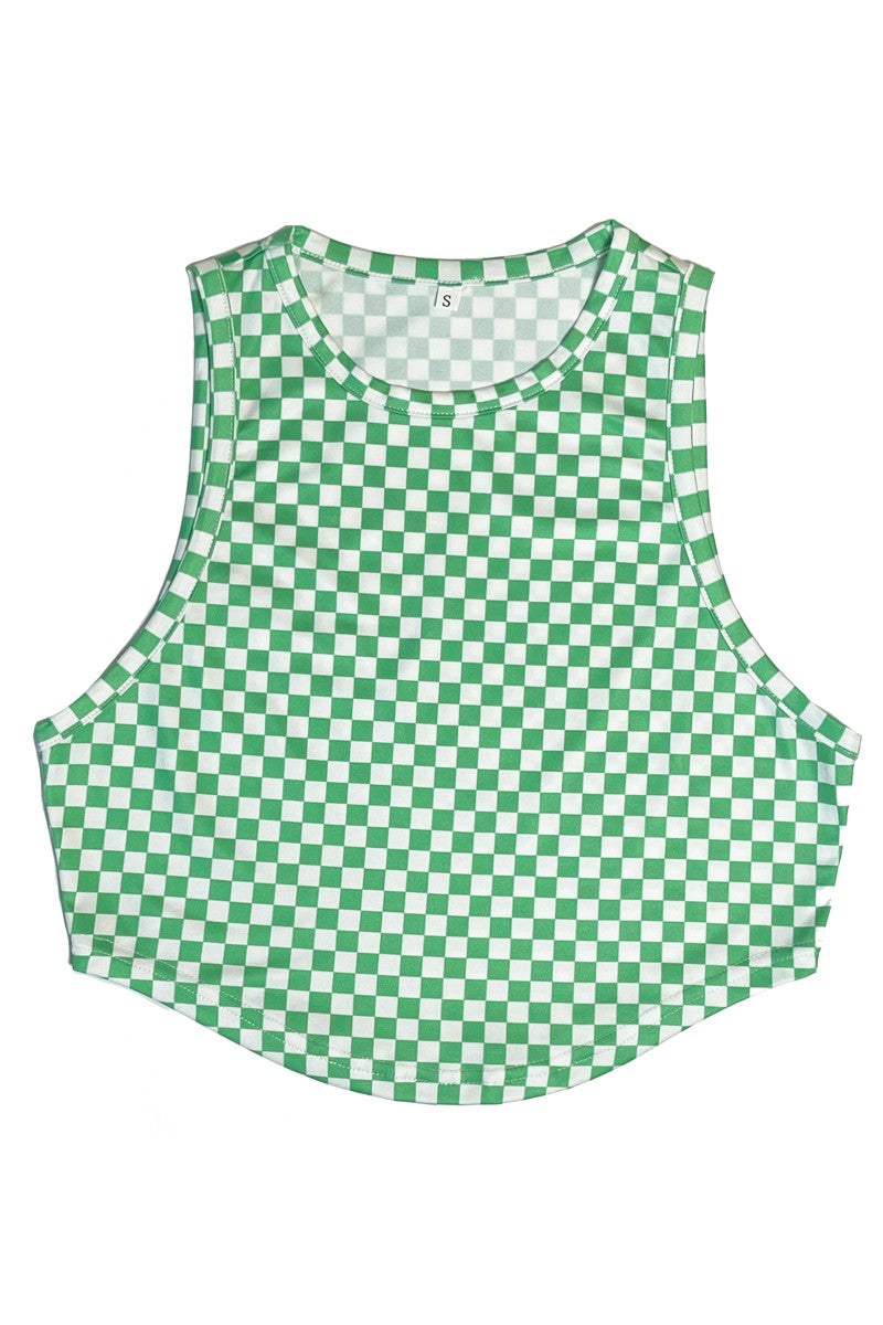 Checkered crop top Miss Sparkling