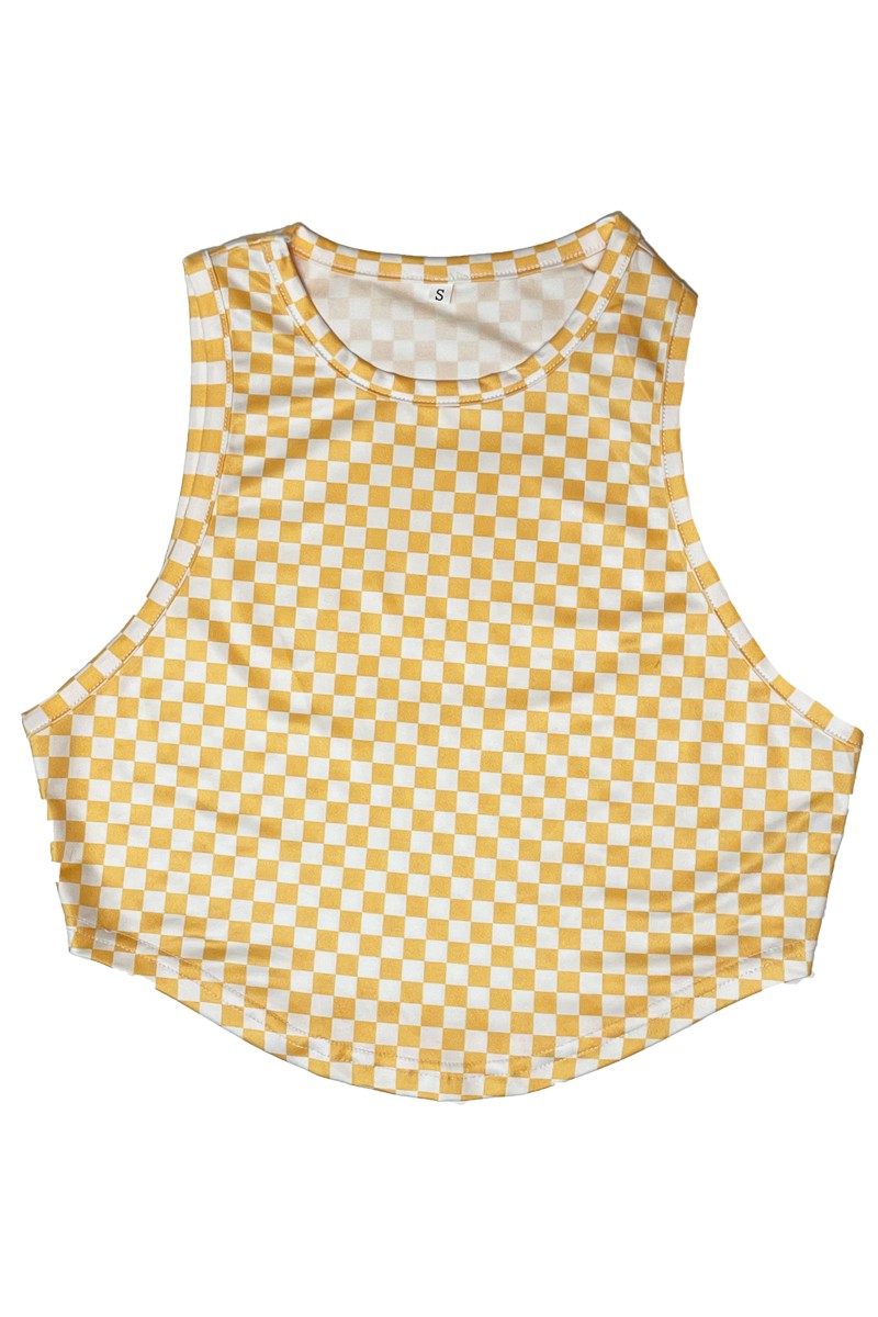 Checkered crop top Miss Sparkling
