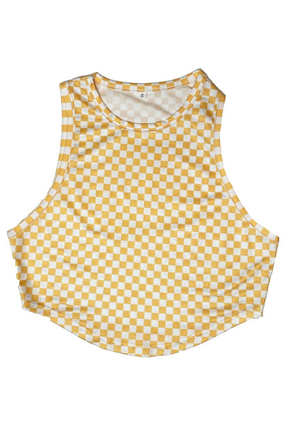 Checkered crop top