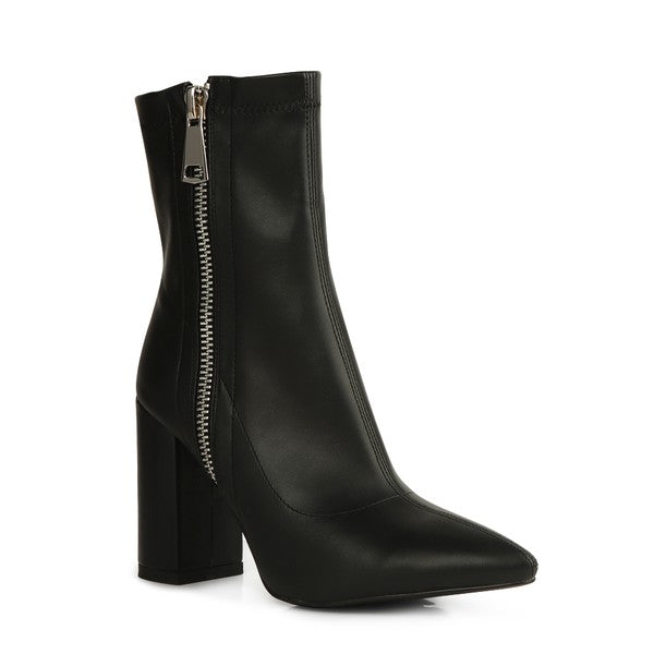 Chic faux leather ankle boots