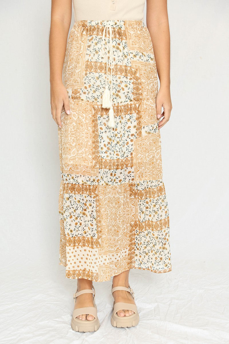 Bandana print maxi skirt Miss Sparkling