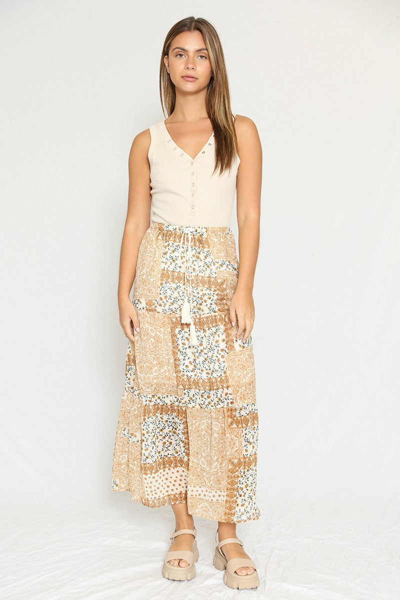 Bandana print maxi skirt Miss Sparkling