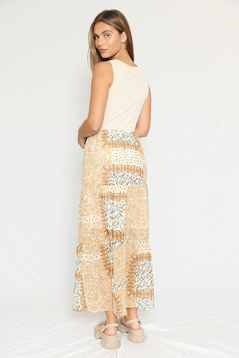 Bandana print maxi skirt Miss Sparkling
