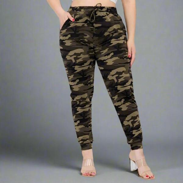 French Terry Camo Print Joggers - Soft & Stretchy Women's Joggers Small - 3X Coco’s Tee Boutique