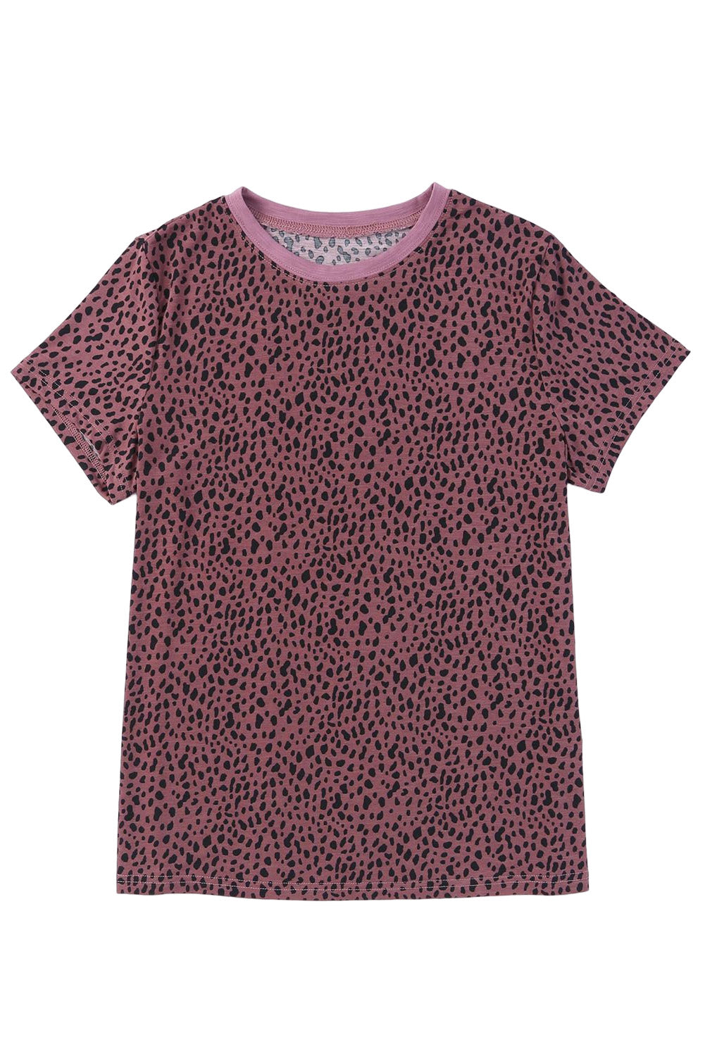 Apricot Cheetah Print Casual Crew Neck T Shirt - Product image 38 T Shirts by Divine Design4U