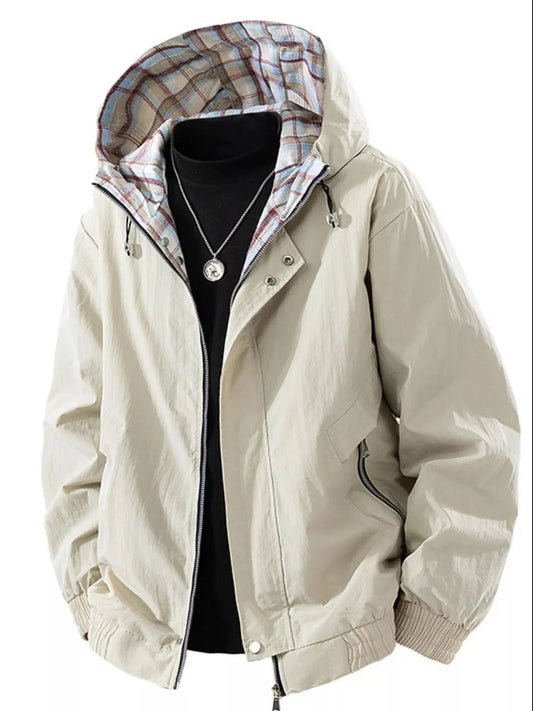 Men's Plus Size Casual Hooded Lightweight Jacket Simply Love